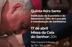 Foto de capa da notícia Quinta-feira Santa | Missa da Ceia do Senhor