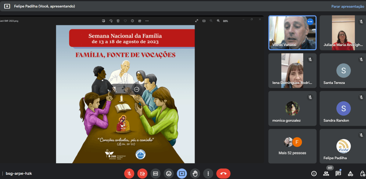 Catedral de Caxias realiza momentos de formação sobre a Semana Nacional da Família com pais dos catequizandos