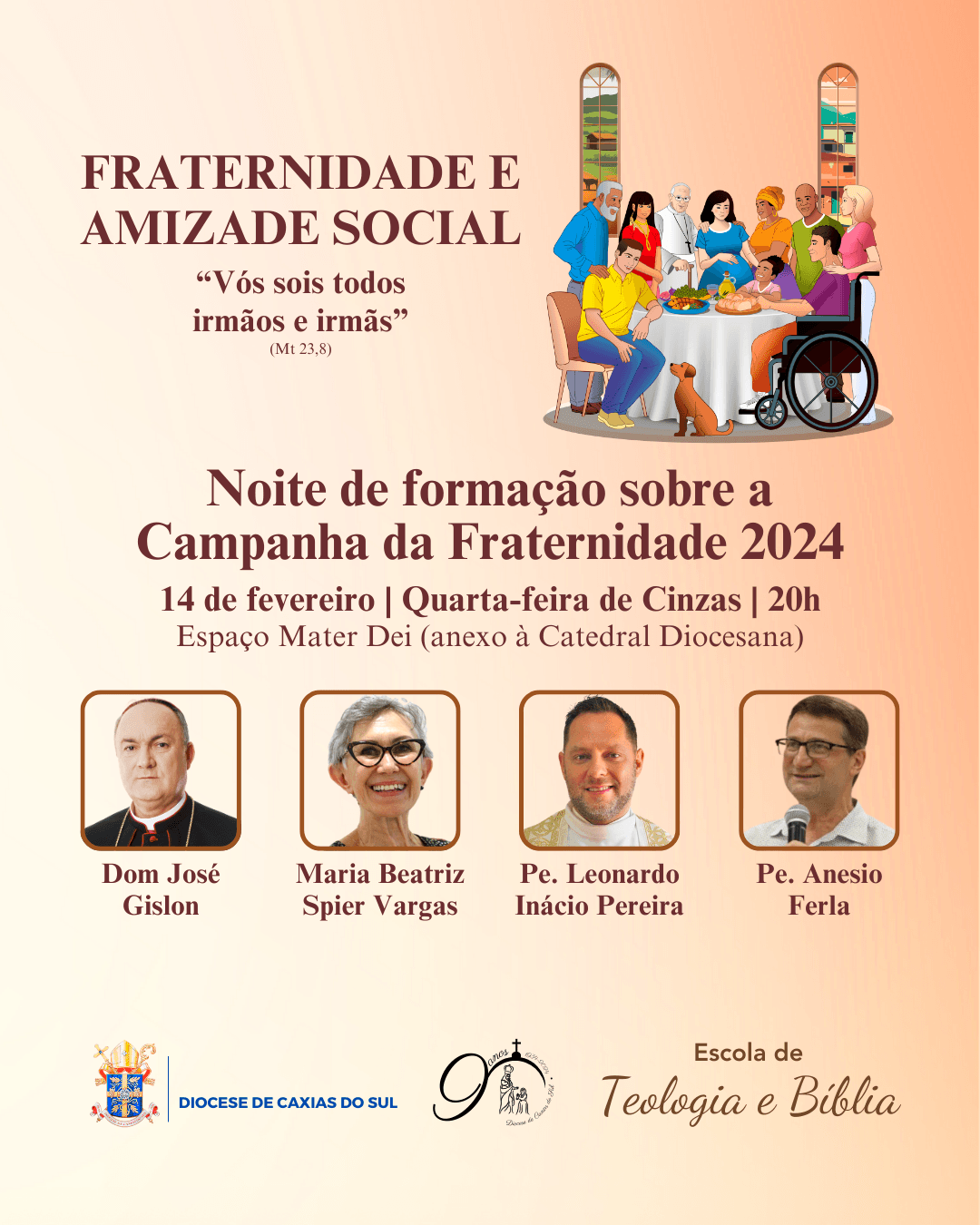 Diocese de Caxias prepara mesa-redonda de formação sobre a Campanha da Fraternidade 2024