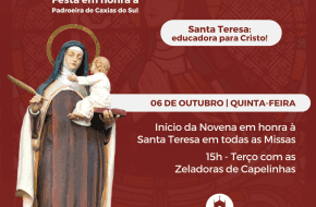 Foto de capa da notícia Início da Novena de Santa Teresa e Terço com as Zeladoras